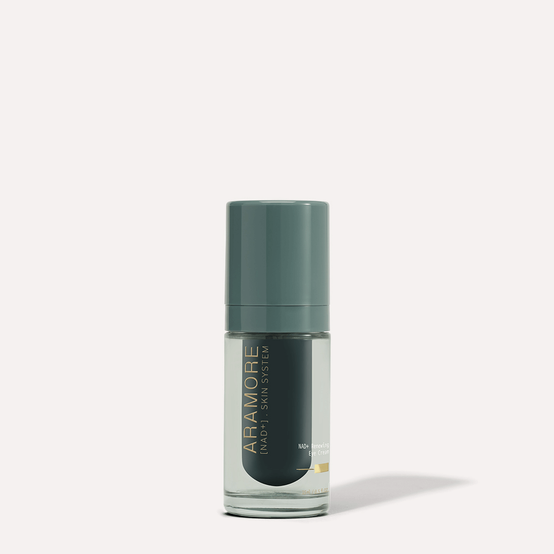 15 ml Aramore NAD+ Renewing Eye Cream Bottle on a white background